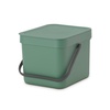 image:imageBrabantia Sort amp Go Kitchen Countertop Food Scraps Compost Bin  XS  08 Gal  3L  Light Gray  Removable StayOpen Lid Carry Handle EasyClean Recycling Box  Wall Bracket Sold SeparatelyFir Green