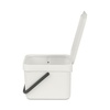 image:imageBrabantia Sort amp Go Kitchen Countertop Food Scraps Compost Bin  XS  08 Gal  3L  Light Gray  Removable StayOpen Lid Carry Handle EasyClean Recycling Box  Wall Bracket Sold SeparatelyLight Gray