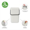 image:imageBrabantia Sort amp Go Kitchen Countertop Food Scraps Compost Bin  XS  08 Gal  3L  Light Gray  Removable StayOpen Lid Carry Handle EasyClean Recycling Box  Wall Bracket Sold SeparatelyGray