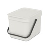 image:imageBrabantia Sort amp Go Kitchen Countertop Food Scraps Compost Bin  XS  08 Gal  3L  Light Gray  Removable StayOpen Lid Carry Handle EasyClean Recycling Box  Wall Bracket Sold SeparatelyLight Gray