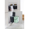 image:imageBrabantia Sort amp Go Kitchen Countertop Food Scraps Compost Bin  XS  08 Gal  3L  Light Gray  Removable StayOpen Lid Carry Handle EasyClean Recycling Box  Wall Bracket Sold SeparatelyGray  Jade Green
