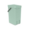 image:imageBrabantia Sort amp Go Kitchen Countertop Food Scraps Compost Bin  XS  08 Gal  3L  Light Gray  Removable StayOpen Lid Carry Handle EasyClean Recycling Box  Wall Bracket Sold SeparatelyJade Green