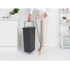 image:imageBrabantia Sort amp Go Kitchen Countertop Food Scraps Compost Bin  XS  08 Gal  3L  Light Gray  Removable StayOpen Lid Carry Handle EasyClean Recycling Box  Wall Bracket Sold SeparatelyGray