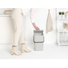 image:imageBrabantia Sort amp Go Kitchen Countertop Food Scraps Compost Bin  XS  08 Gal  3L  Light Gray  Removable StayOpen Lid Carry Handle EasyClean Recycling Box  Wall Bracket Sold SeparatelyLight Gray