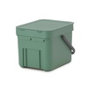 image:imageBrabantia Sort amp Go Kitchen Countertop Food Scraps Compost Bin  XS  08 Gal  3L  Light Gray  Removable StayOpen Lid Carry Handle EasyClean Recycling Box  Wall Bracket Sold SeparatelyFir Green