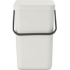 image:imageBrabantia Sort amp Go Kitchen Countertop Food Scraps Compost Bin  XS  08 Gal  3L  Light Gray  Removable StayOpen Lid Carry Handle EasyClean Recycling Box  Wall Bracket Sold SeparatelyLight Gray