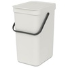 image:imageBrabantia Sort amp Go Kitchen Countertop Food Scraps Compost Bin  XS  08 Gal  3L  Light Gray  Removable StayOpen Lid Carry Handle EasyClean Recycling Box  Wall Bracket Sold SeparatelyLight Gray