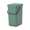 image:imageBrabantia Sort amp Go Kitchen Countertop Food Scraps Compost Bin  XS  08 Gal  3L  Light Gray  Removable StayOpen Lid Carry Handle EasyClean Recycling Box  Wall Bracket Sold SeparatelyFir Green