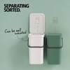 image:imageBrabantia Sort amp Go Kitchen Countertop Food Scraps Compost Bin  XS  08 Gal  3L  Light Gray  Removable StayOpen Lid Carry Handle EasyClean Recycling Box  Wall Bracket Sold SeparatelyJade Green