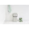 image:imageBrabantia Sort amp Go Kitchen Countertop Food Scraps Compost Bin  XS  08 Gal  3L  Light Gray  Removable StayOpen Lid Carry Handle EasyClean Recycling Box  Wall Bracket Sold SeparatelyLight Gray