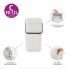 image:imageBrabantia Sort amp Go Kitchen Countertop Food Scraps Compost Bin  XS  08 Gal  3L  Light Gray  Removable StayOpen Lid Carry Handle EasyClean Recycling Box  Wall Bracket Sold SeparatelyFir Green