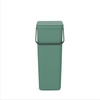 image:imageBrabantia Sort amp Go Kitchen Countertop Food Scraps Compost Bin  XS  08 Gal  3L  Light Gray  Removable StayOpen Lid Carry Handle EasyClean Recycling Box  Wall Bracket Sold SeparatelyFir Green