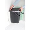 image:imageBrabantia Sort amp Go Kitchen Countertop Food Scraps Compost Bin  XS  08 Gal  3L  Light Gray  Removable StayOpen Lid Carry Handle EasyClean Recycling Box  Wall Bracket Sold SeparatelyGray  Jade Green