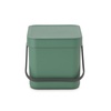 image:imageBrabantia Sort amp Go Kitchen Countertop Food Scraps Compost Bin  XS  08 Gal  3L  Light Gray  Removable StayOpen Lid Carry Handle EasyClean Recycling Box  Wall Bracket Sold SeparatelyFir Green