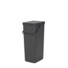 image:imageBrabantia Sort amp Go Kitchen Countertop Food Scraps Compost Bin  XS  08 Gal  3L  Light Gray  Removable StayOpen Lid Carry Handle EasyClean Recycling Box  Wall Bracket Sold SeparatelyGray