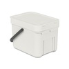 image:imageBrabantia Sort amp Go Kitchen Countertop Food Scraps Compost Bin  XS  08 Gal  3L  Light Gray  Removable StayOpen Lid Carry Handle EasyClean Recycling Box  Wall Bracket Sold SeparatelyLight Gray