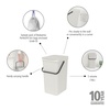 image:imageBrabantia Sort amp Go Kitchen Countertop Food Scraps Compost Bin  XS  08 Gal  3L  Light Gray  Removable StayOpen Lid Carry Handle EasyClean Recycling Box  Wall Bracket Sold SeparatelyLight Gray