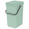 image:imageBrabantia Sort amp Go Kitchen Countertop Food Scraps Compost Bin  XS  08 Gal  3L  Light Gray  Removable StayOpen Lid Carry Handle EasyClean Recycling Box  Wall Bracket Sold SeparatelyJade Green