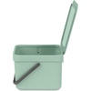 image:imageBrabantia Sort amp Go Kitchen Countertop Food Scraps Compost Bin  XS  08 Gal  3L  Light Gray  Removable StayOpen Lid Carry Handle EasyClean Recycling Box  Wall Bracket Sold SeparatelyJade Green