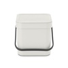 image:imageBrabantia Sort amp Go Kitchen Countertop Food Scraps Compost Bin  XS  08 Gal  3L  Light Gray  Removable StayOpen Lid Carry Handle EasyClean Recycling Box  Wall Bracket Sold SeparatelyLight Gray