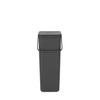 image:imageBrabantia Sort amp Go Kitchen Countertop Food Scraps Compost Bin  XS  08 Gal  3L  Light Gray  Removable StayOpen Lid Carry Handle EasyClean Recycling Box  Wall Bracket Sold SeparatelyGray