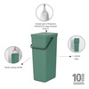 image:imageBrabantia Sort amp Go Kitchen Countertop Food Scraps Compost Bin  XS  08 Gal  3L  Light Gray  Removable StayOpen Lid Carry Handle EasyClean Recycling Box  Wall Bracket Sold SeparatelyFir Green
