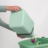 image:imageBrabantia Sort amp Go Kitchen Countertop Food Scraps Compost Bin  XS  08 Gal  3L  Light Gray  Removable StayOpen Lid Carry Handle EasyClean Recycling Box  Wall Bracket Sold SeparatelyJade Green