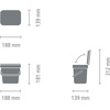 image:imageBrabantia Sort amp Go Kitchen Countertop Food Scraps Compost Bin  XS  08 Gal  3L  Light Gray  Removable StayOpen Lid Carry Handle EasyClean Recycling Box  Wall Bracket Sold SeparatelyJade Green