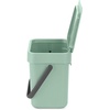 image:imageBrabantia Sort amp Go Kitchen Countertop Food Scraps Compost Bin  XS  08 Gal  3L  Light Gray  Removable StayOpen Lid Carry Handle EasyClean Recycling Box  Wall Bracket Sold SeparatelyJade Green