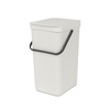 image:imageBrabantia Sort amp Go Kitchen Countertop Food Scraps Compost Bin  XS  08 Gal  3L  Light Gray  Removable StayOpen Lid Carry Handle EasyClean Recycling Box  Wall Bracket Sold SeparatelyLight Gray