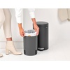 image:imageBrabantia StepOn XS Trash Can  Mineral Concrete Gray  13 Gallon  5L  Bathroom Bedroom Office Trash Can Light Pedal Handle amp Removable Inner Bucket  99 x 133 x 162   Trash BagsMineral Infinite Gray