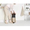 image:imageBrabantia StepOn XS Trash Can  Mineral Concrete Gray  13 Gallon  5L  Bathroom Bedroom Office Trash Can Light Pedal Handle amp Removable Inner Bucket  99 x 133 x 162   Trash BagsMetallic Gold