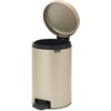 image:imageBrabantia StepOn XS Trash Can  Mineral Concrete Gray  13 Gallon  5L  Bathroom Bedroom Office Trash Can Light Pedal Handle amp Removable Inner Bucket  99 x 133 x 162   Trash BagsMetallic Gold