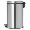 image:imageBrabantia StepOn XS Trash Can  Mineral Concrete Gray  13 Gallon  5L  Bathroom Bedroom Office Trash Can Light Pedal Handle amp Removable Inner Bucket  99 x 133 x 162   Trash BagsMatt Steel
