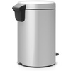 image:imageBrabantia StepOn XS Trash Can  Mineral Concrete Gray  13 Gallon  5L  Bathroom Bedroom Office Trash Can Light Pedal Handle amp Removable Inner Bucket  99 x 133 x 162   Trash BagsMetallic Gray