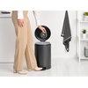 image:imageBrabantia StepOn XS Trash Can  Mineral Concrete Gray  13 Gallon  5L  Bathroom Bedroom Office Trash Can Light Pedal Handle amp Removable Inner Bucket  99 x 133 x 162   Trash BagsConfident Gray