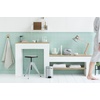 image:imageBrabantia StepOn XS Trash Can  Mineral Concrete Gray  13 Gallon  5L  Bathroom Bedroom Office Trash Can Light Pedal Handle amp Removable Inner Bucket  99 x 133 x 162   Trash BagsMetallic Gray