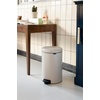 image:imageBrabantia StepOn XS Trash Can  Mineral Concrete Gray  13 Gallon  5L  Bathroom Bedroom Office Trash Can Light Pedal Handle amp Removable Inner Bucket  99 x 133 x 162   Trash BagsSoft Beige