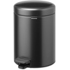 image:imageBrabantia StepOn XS Trash Can  Mineral Concrete Gray  13 Gallon  5L  Bathroom Bedroom Office Trash Can Light Pedal Handle amp Removable Inner Bucket  99 x 133 x 162   Trash BagsConfident Gray
