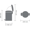 image:imageBrabantia StepOn XS Trash Can  Mineral Concrete Gray  13 Gallon  5L  Bathroom Bedroom Office Trash Can Light Pedal Handle amp Removable Inner Bucket  99 x 133 x 162   Trash BagsWhite