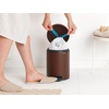 image:imageBrabantia StepOn XS Trash Can  Mineral Concrete Gray  13 Gallon  5L  Bathroom Bedroom Office Trash Can Light Pedal Handle amp Removable Inner Bucket  99 x 133 x 162   Trash BagsMineral Cosy Brown