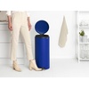 image:imageBrabantia StepOn XS Trash Can  Mineral Concrete Gray  13 Gallon  5L  Bathroom Bedroom Office Trash Can Light Pedal Handle amp Removable Inner Bucket  99 x 133 x 162   Trash BagsMineral Powerful Blue