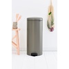 image:imageBrabantia StepOn XS Trash Can  Mineral Concrete Gray  13 Gallon  5L  Bathroom Bedroom Office Trash Can Light Pedal Handle amp Removable Inner Bucket  99 x 133 x 162   Trash BagsPlatinum