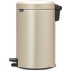 image:imageBrabantia StepOn XS Trash Can  Mineral Concrete Gray  13 Gallon  5L  Bathroom Bedroom Office Trash Can Light Pedal Handle amp Removable Inner Bucket  99 x 133 x 162   Trash BagsMetallic Gold