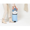 image:imageBrabantia StepOn XS Trash Can  Mineral Concrete Gray  13 Gallon  5L  Bathroom Bedroom Office Trash Can Light Pedal Handle amp Removable Inner Bucket  99 x 133 x 162   Trash BagsDreamy Blue
