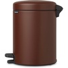 image:imageBrabantia StepOn XS Trash Can  Mineral Concrete Gray  13 Gallon  5L  Bathroom Bedroom Office Trash Can Light Pedal Handle amp Removable Inner Bucket  99 x 133 x 162   Trash BagsMineral Cosy Brown
