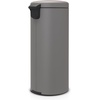 image:imageBrabantia StepOn XS Trash Can  Mineral Concrete Gray  13 Gallon  5L  Bathroom Bedroom Office Trash Can Light Pedal Handle amp Removable Inner Bucket  99 x 133 x 162   Trash BagsMineral Concrete Gray