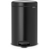 image:imageBrabantia StepOn XS Trash Can  Mineral Concrete Gray  13 Gallon  5L  Bathroom Bedroom Office Trash Can Light Pedal Handle amp Removable Inner Bucket  99 x 133 x 162   Trash BagsMatt Black