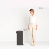 image:imageBrabantia StepOn XS Trash Can  Mineral Concrete Gray  13 Gallon  5L  Bathroom Bedroom Office Trash Can Light Pedal Handle amp Removable Inner Bucket  99 x 133 x 162   Trash BagsMetallic Gray