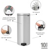 image:imageBrabantia StepOn XS Trash Can  Mineral Concrete Gray  13 Gallon  5L  Bathroom Bedroom Office Trash Can Light Pedal Handle amp Removable Inner Bucket  99 x 133 x 162   Trash BagsMetallic Gray